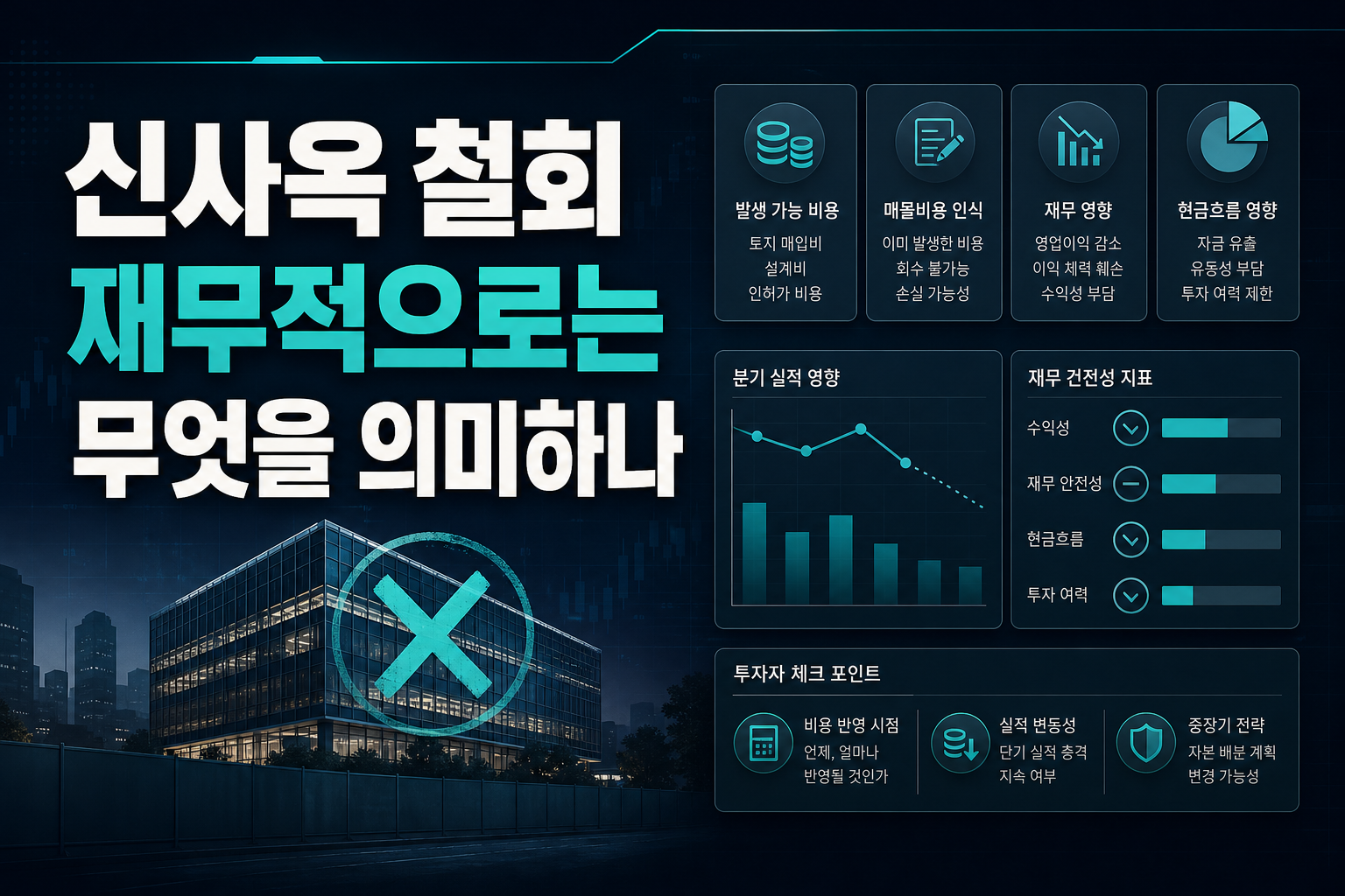 신사옥 철회, 재무적으로는 무엇을 의미하나