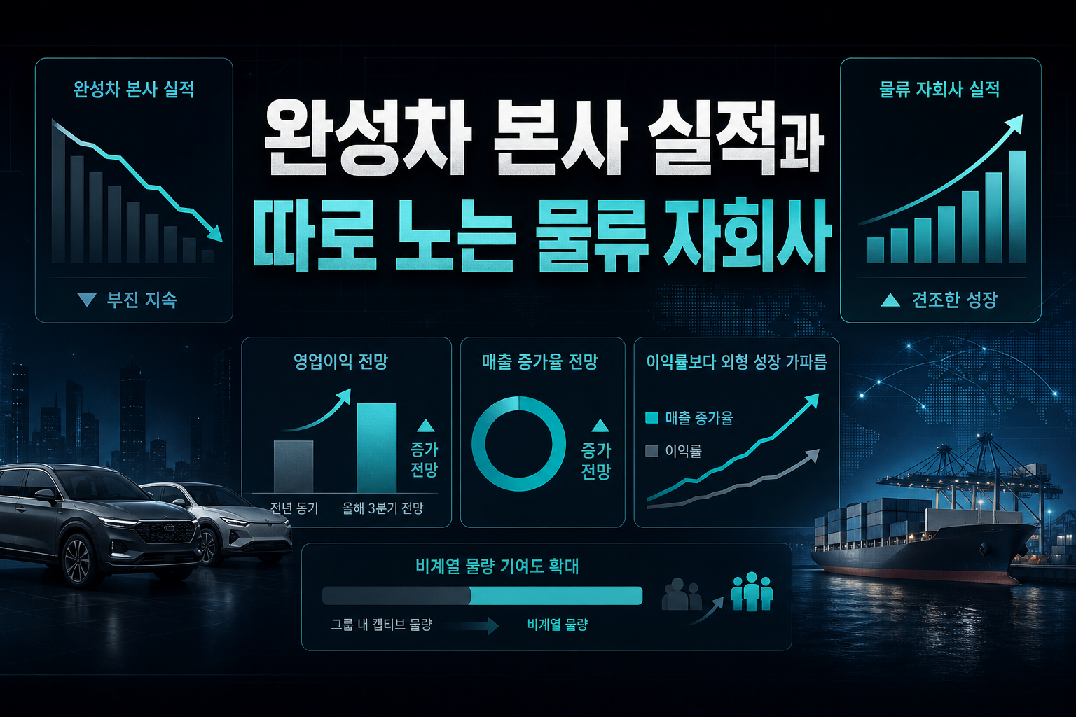 완성차 본사 실적과 따로 노는 물류 자회사