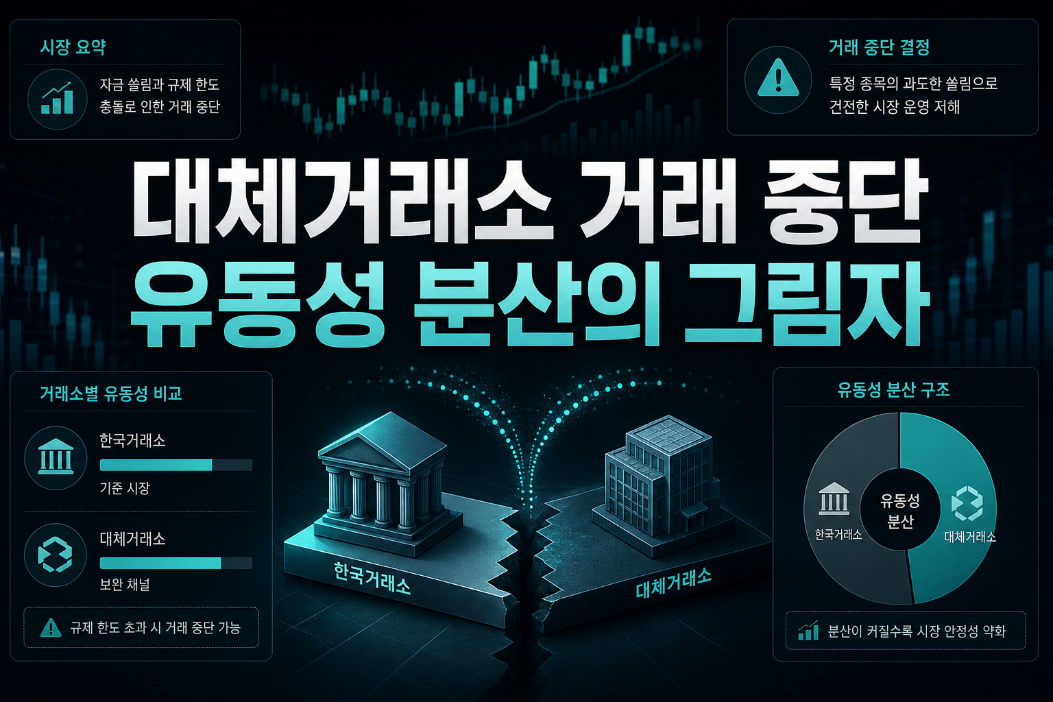 대체거래소 거래 중단, 유동성 분산의 그림자