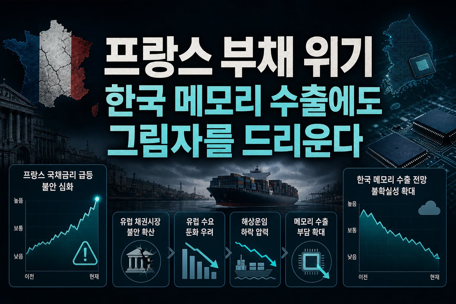 프랑스 부채 위기, 한국 메모리 수출에도 그림자를 드리운다