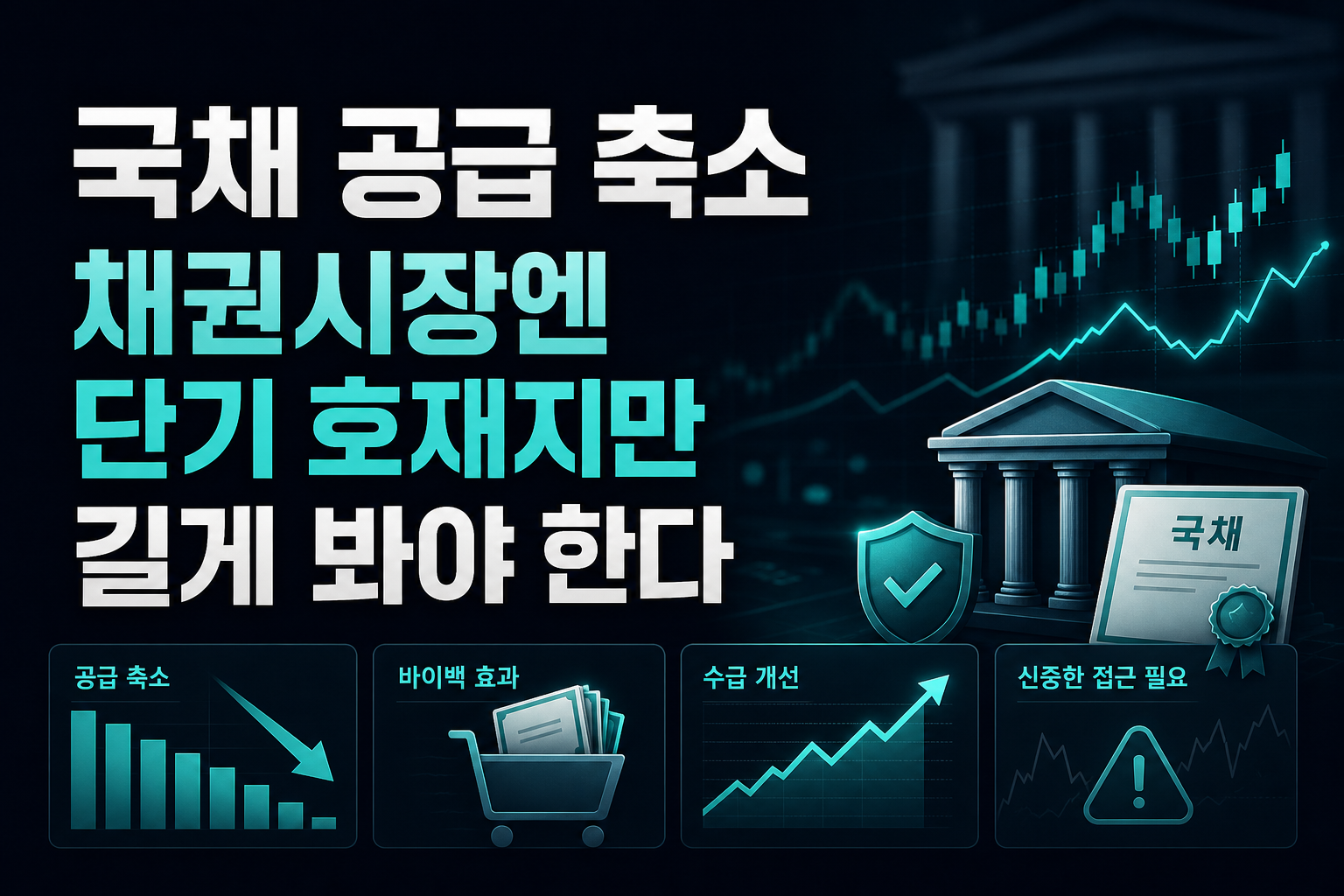 국채 공급 축소, 채권시장엔 단기 호재지만 길게 봐야 한다