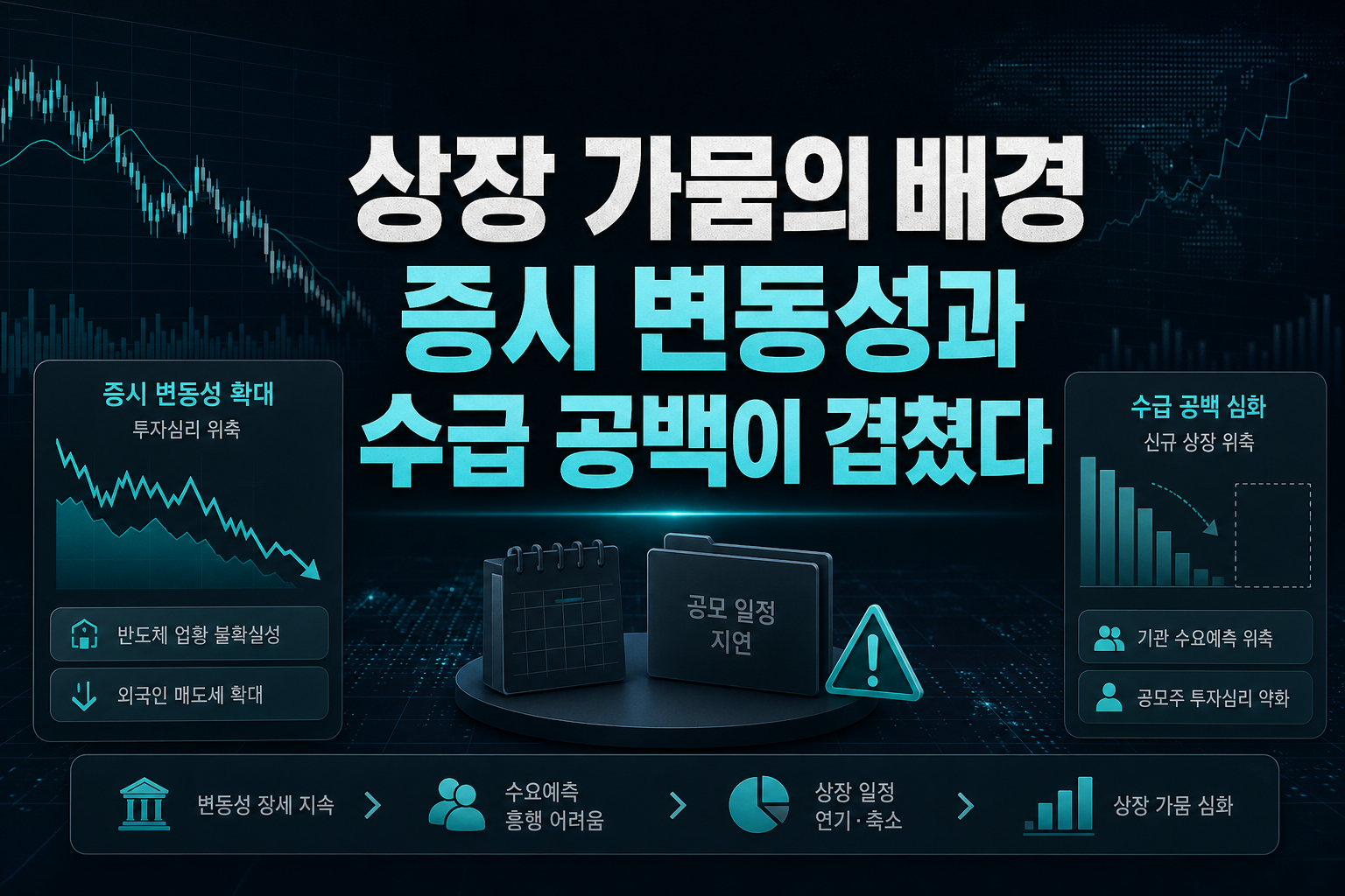 상장 가뭄의 배경, 증시 변동성과 수급 공백이 겹쳤다