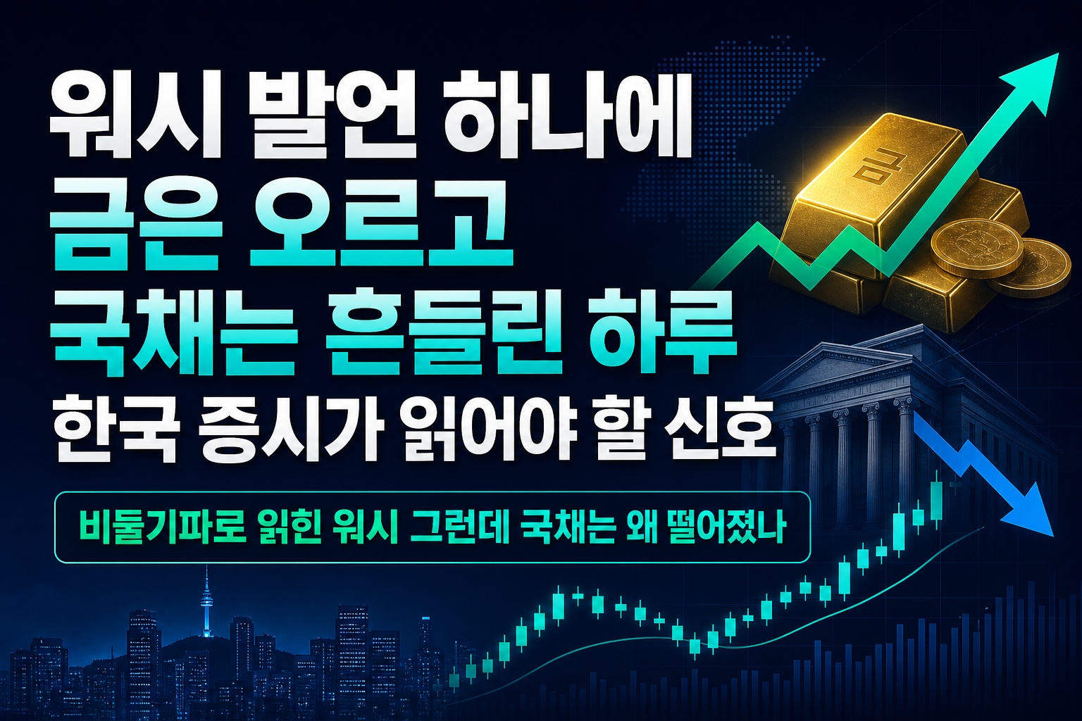 워시 발언 하나에 금은 오르고 국채는 흔들린 하루, 한국 증시가 읽어야 할 신호