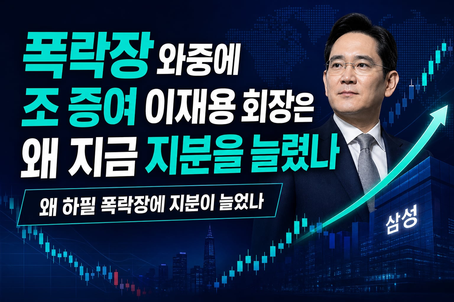 폭락장 와중에 2.6조 증여, 이재용 회장은 왜 지금 지분을 늘렸나