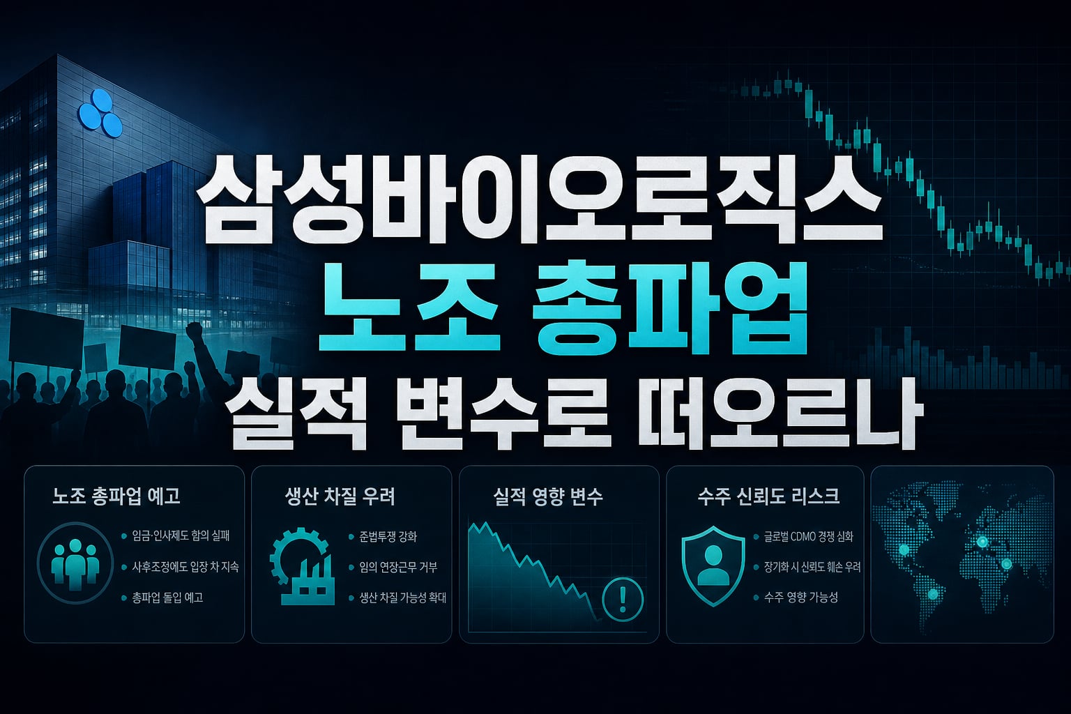 삼성바이오로직스 노조 총파업, 실적 변수로 떠오르나