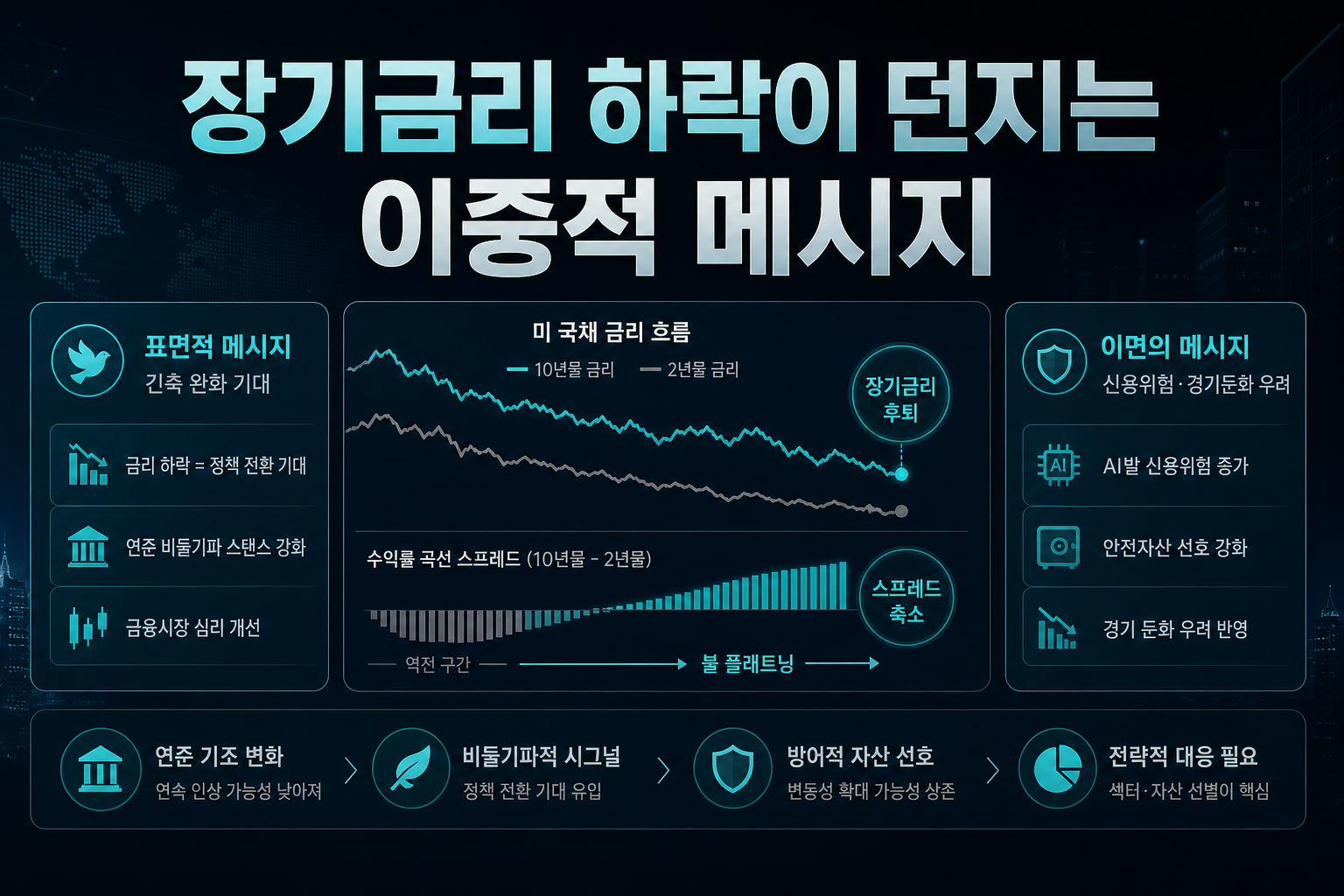 장기금리 하락이 던지는 이중적 메시지