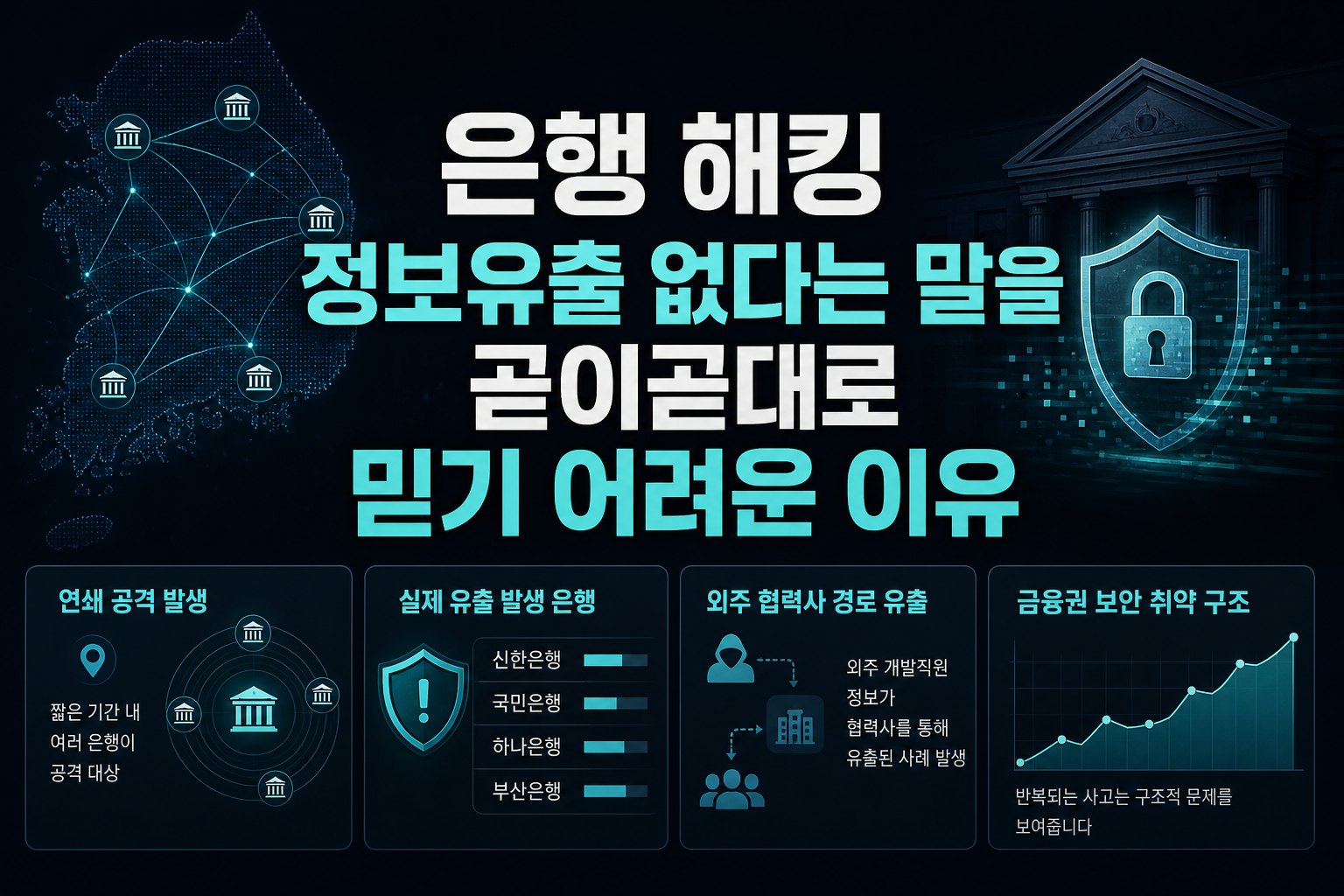 은행 해킹, 정보유출 없다는 말을 곧이곧대로 믿기 어려운 이유