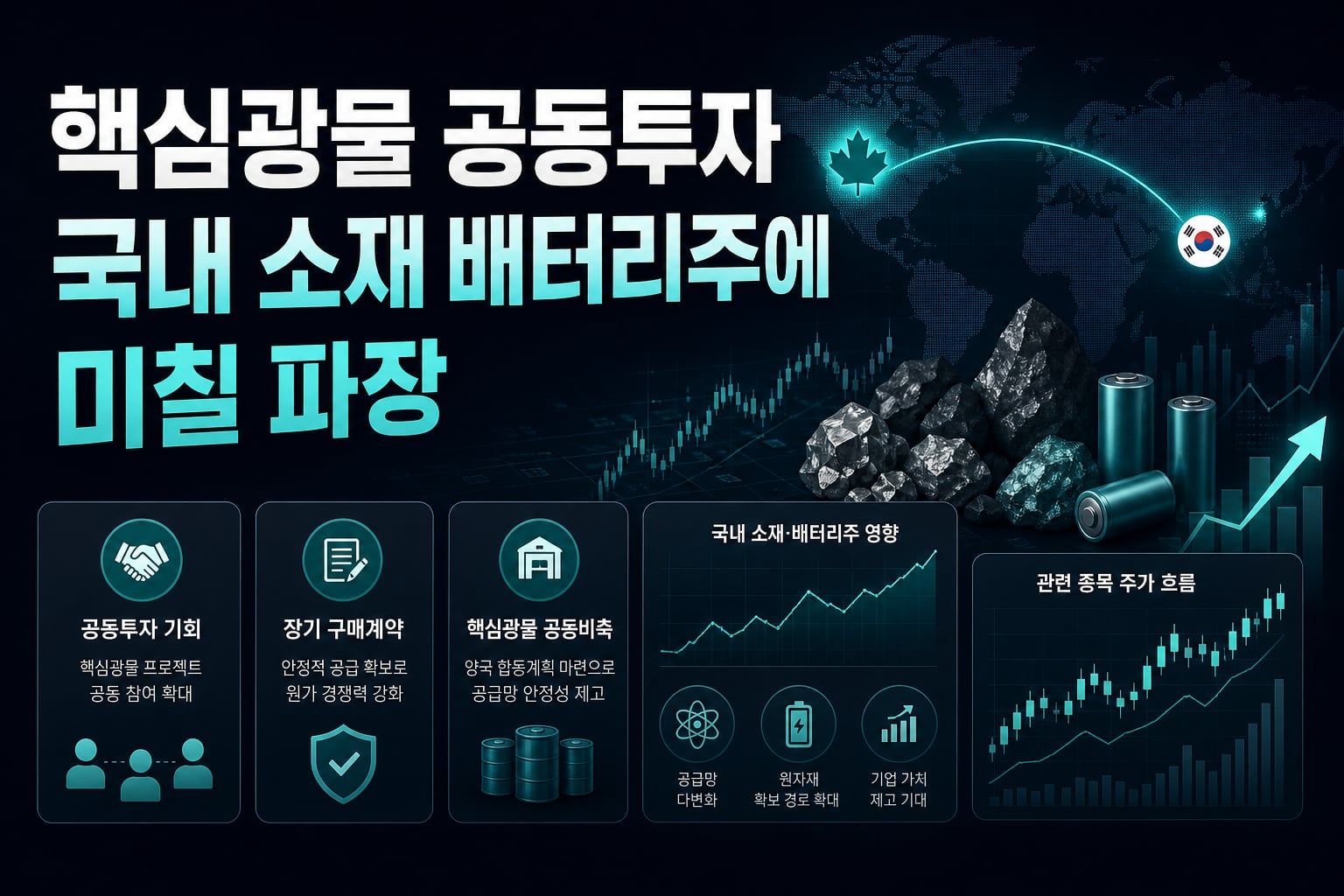 핵심광물 공동투자, 국내 소재·배터리주에 미칠 파장