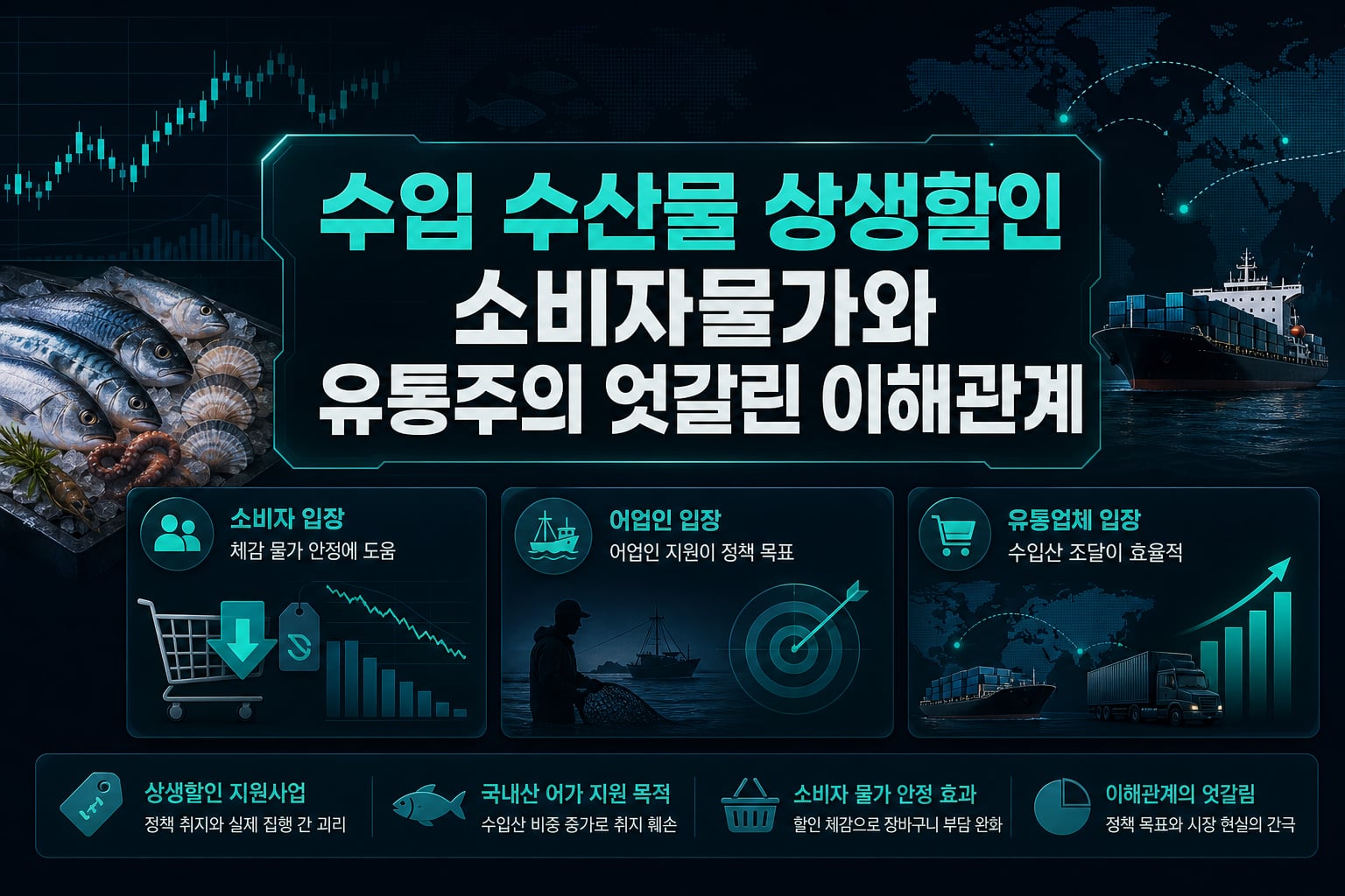 수입 수산물 상생할인, 소비자물가와 유통주의 엇갈린 이해관계