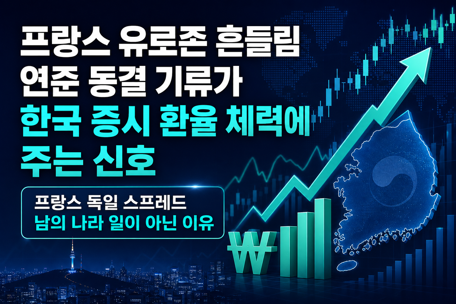 프랑스發 유로존 흔들림, 연준 '10월 동결' 기류가 한국 증시 환율 체력에 주는 신호
