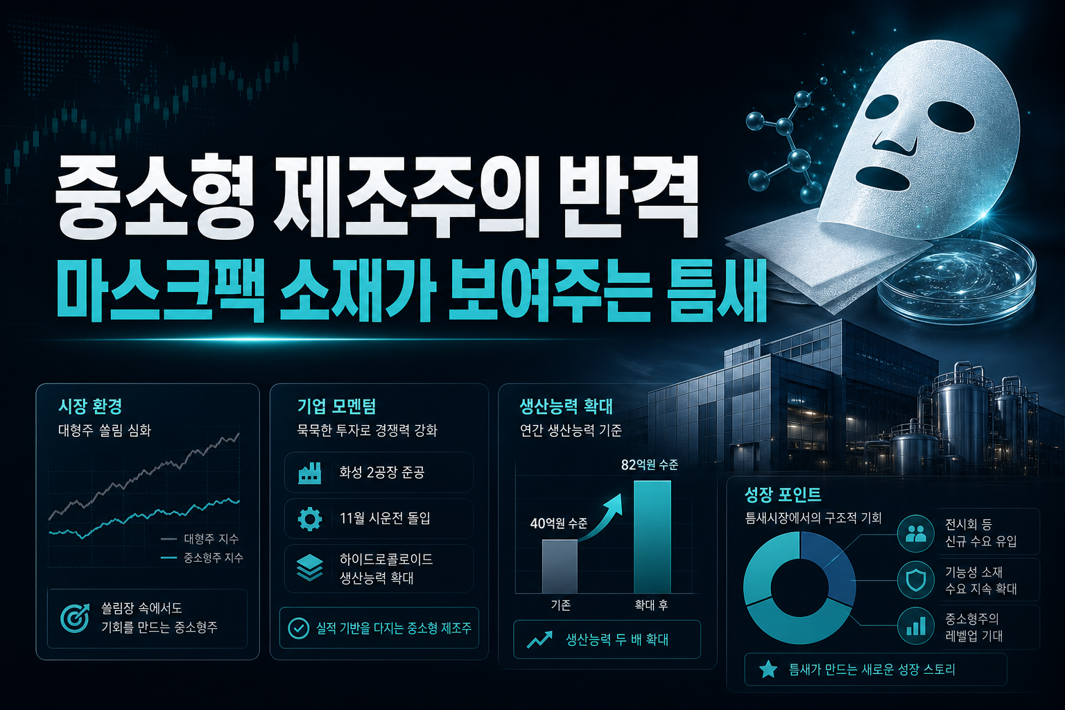 중소형 제조주의 반격, 마스크팩 소재가 보여주는 틈새