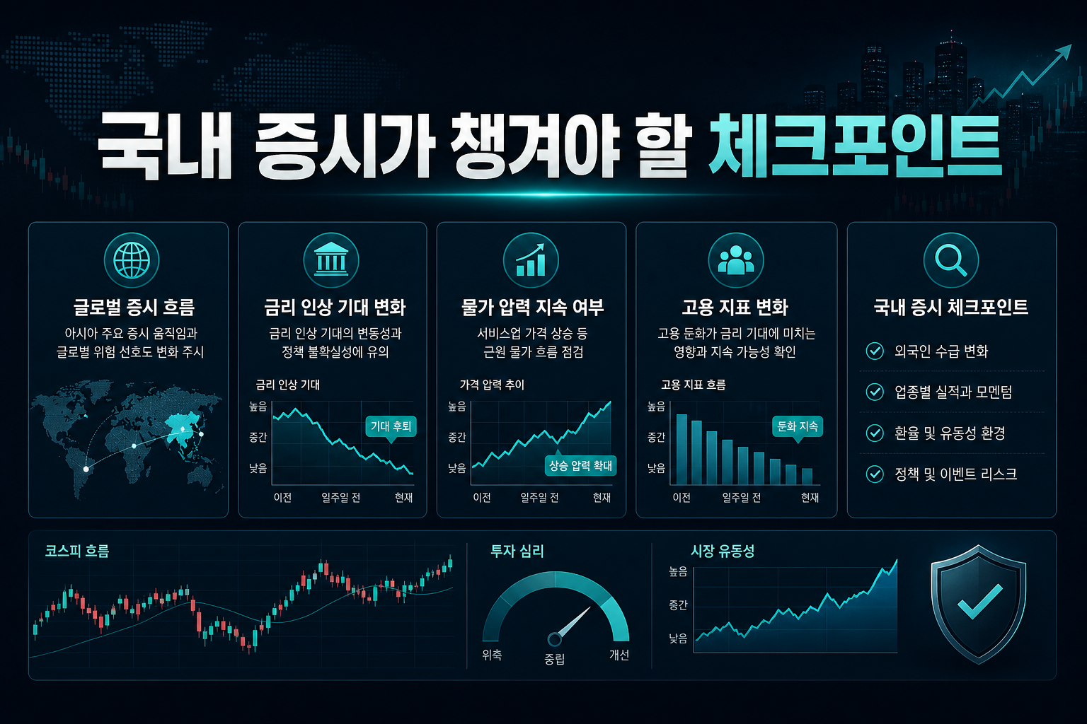 국내 증시가 챙겨야 할 체크포인트