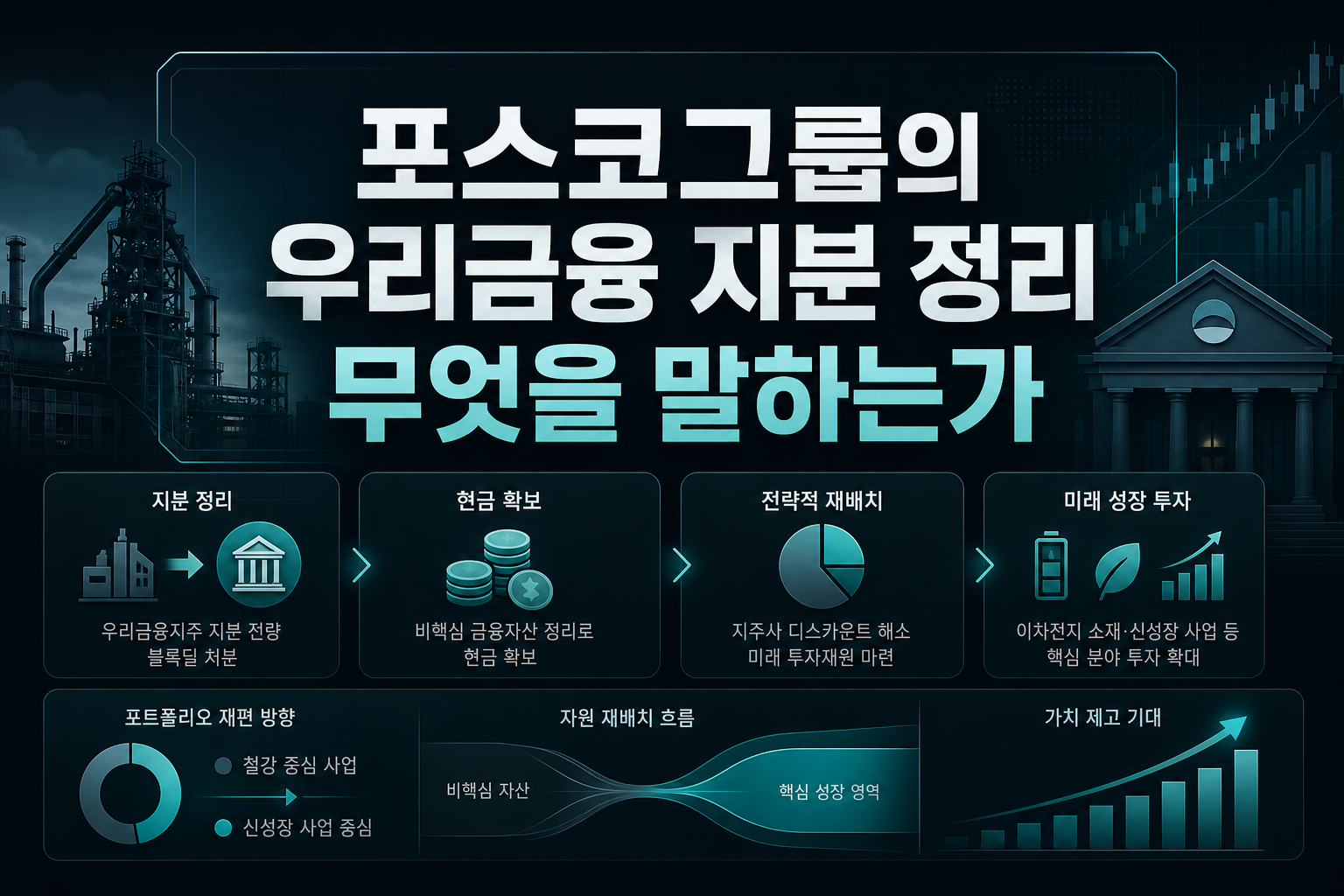 포스코그룹의 우리금융 지분 정리, 무엇을 말하는가