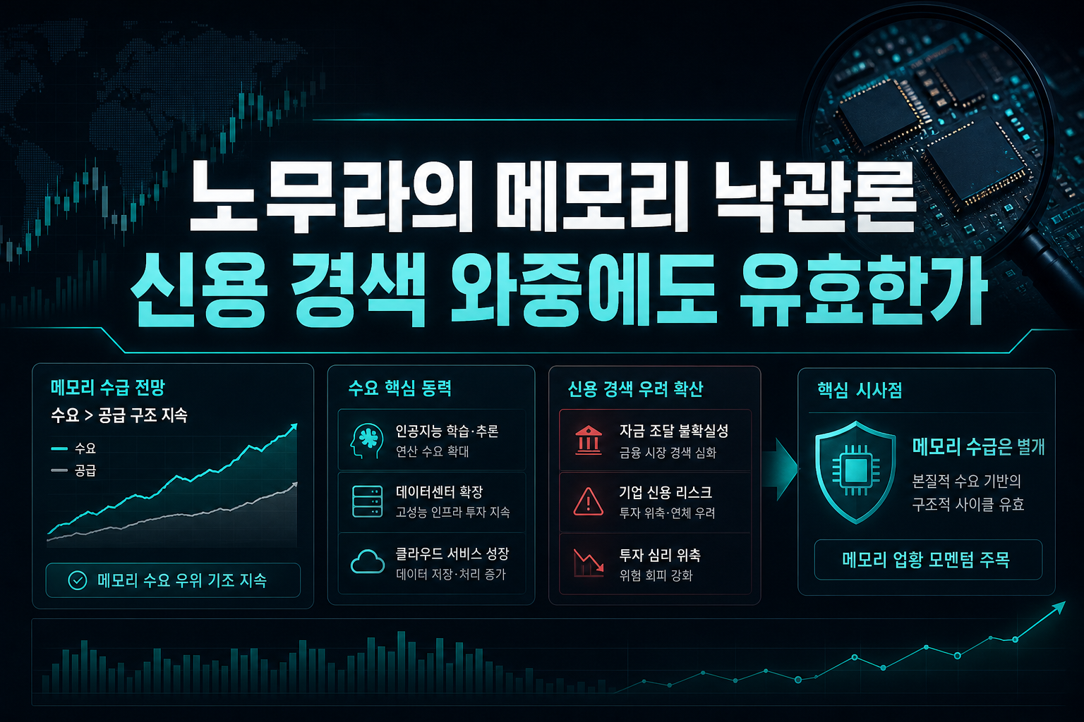 노무라의 메모리 낙관론, 신용 경색 와중에도 유효한가