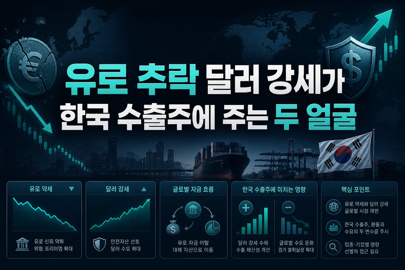 유로 추락, 달러 강세가 한국 수출주에 주는 두 얼굴