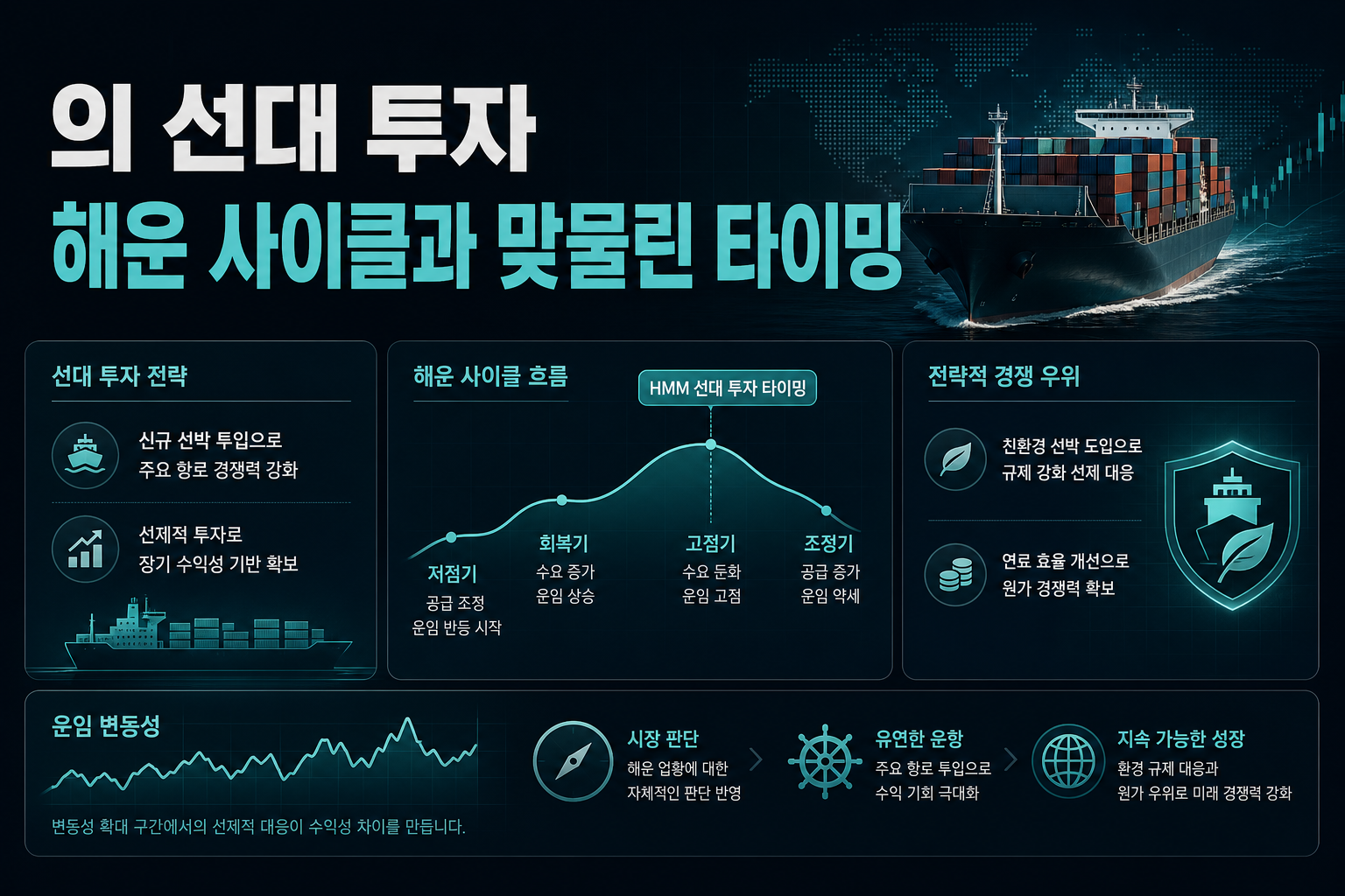 HMM의 선대 투자, 해운 사이클과 맞물린 타이밍