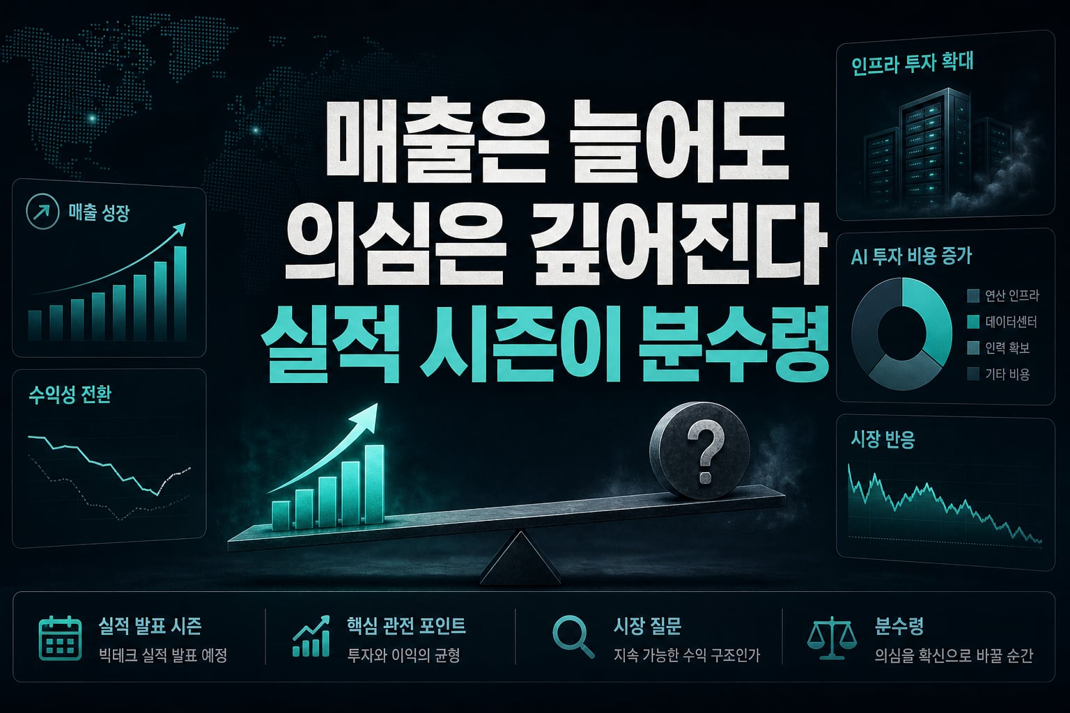 매출은 늘어도 의심은 깊어진다, 실적 시즌이 분수령