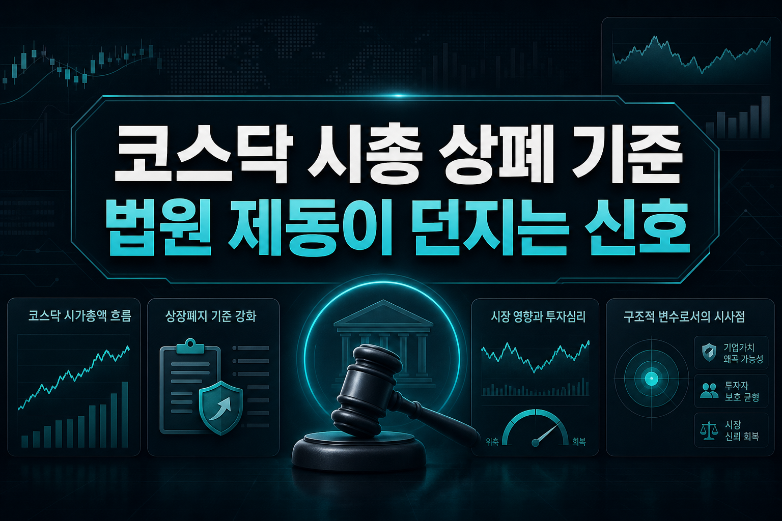 코스닥 시총 상폐 기준, 법원 제동이 던지는 신호