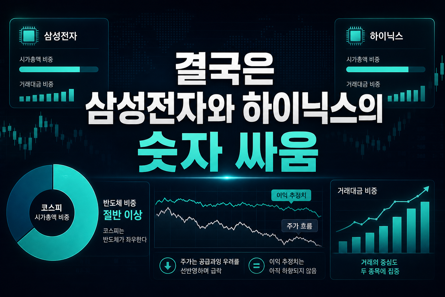결국은 삼성전자와 SK하이닉스의 숫자 싸움