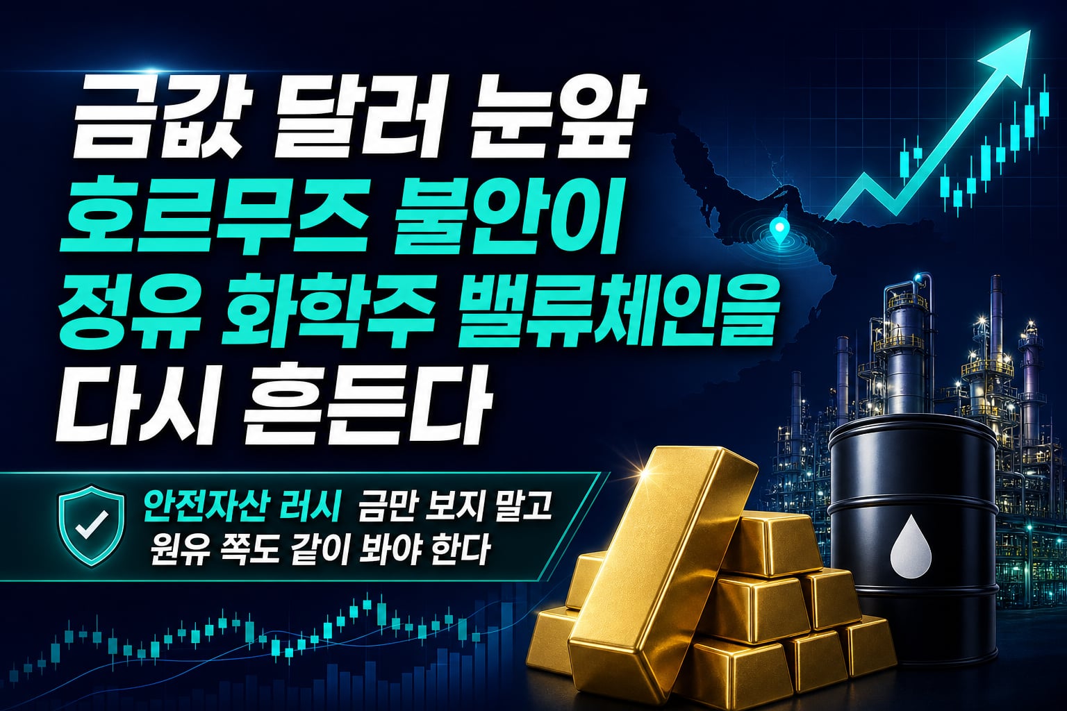 금값 4,200달러 눈앞, 호르무즈 불안이 정유·화학주 밸류체인을 다시 흔든다