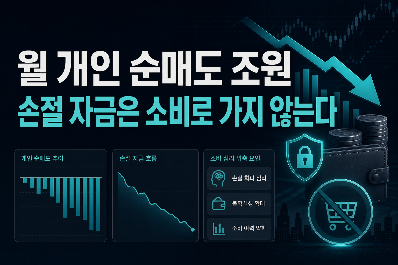9월 개인 순매도 14조원, 손절 자금은 소비로 가지 않는다