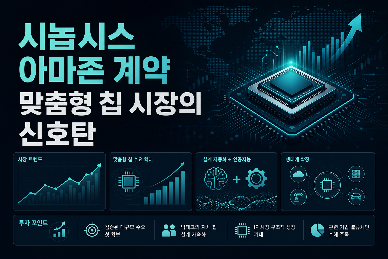 시놉시스-아마존 계약, 맞춤형 칩 IP 시장의 신호탄