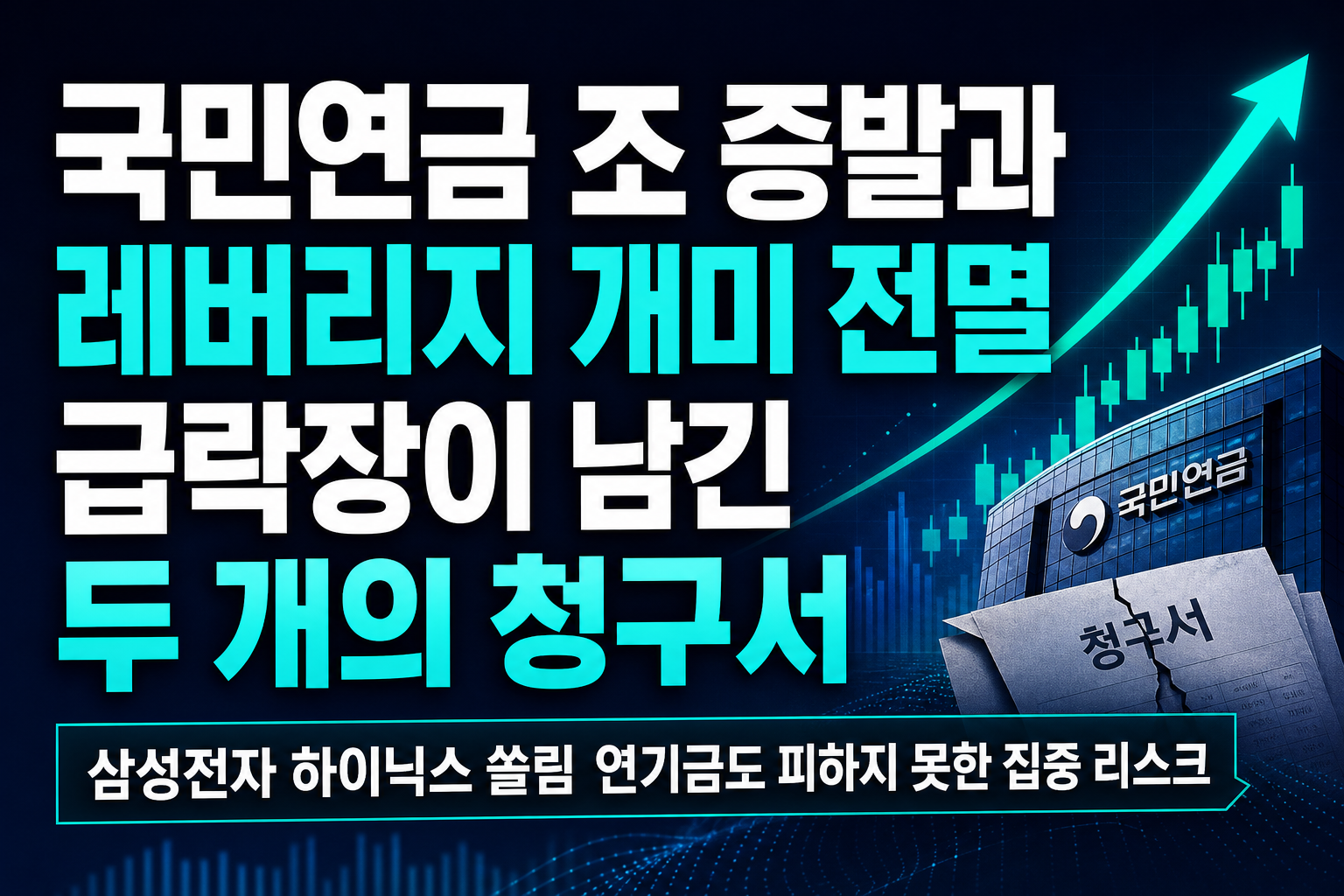 국민연금 182조 증발과 레버리지 개미 전멸, 급락장이 남긴 두 개의 청구서