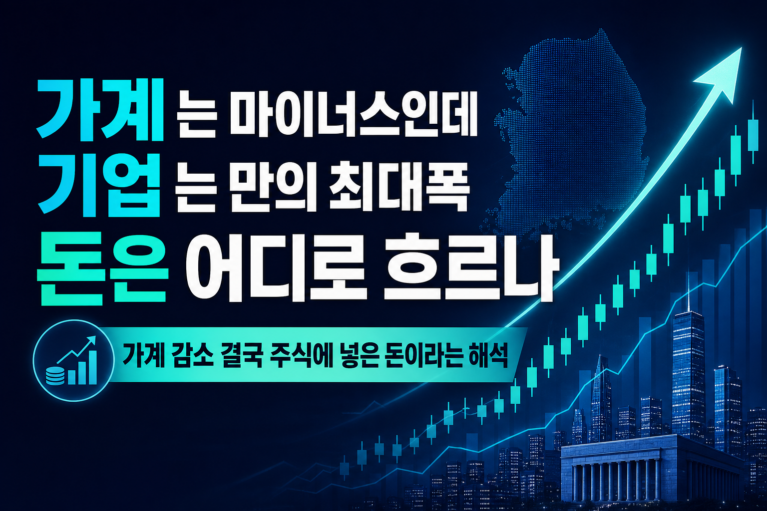 가계 M2는 마이너스인데 기업 M2는 17년 만의 최대폭, 돈은 어디로 흐르나