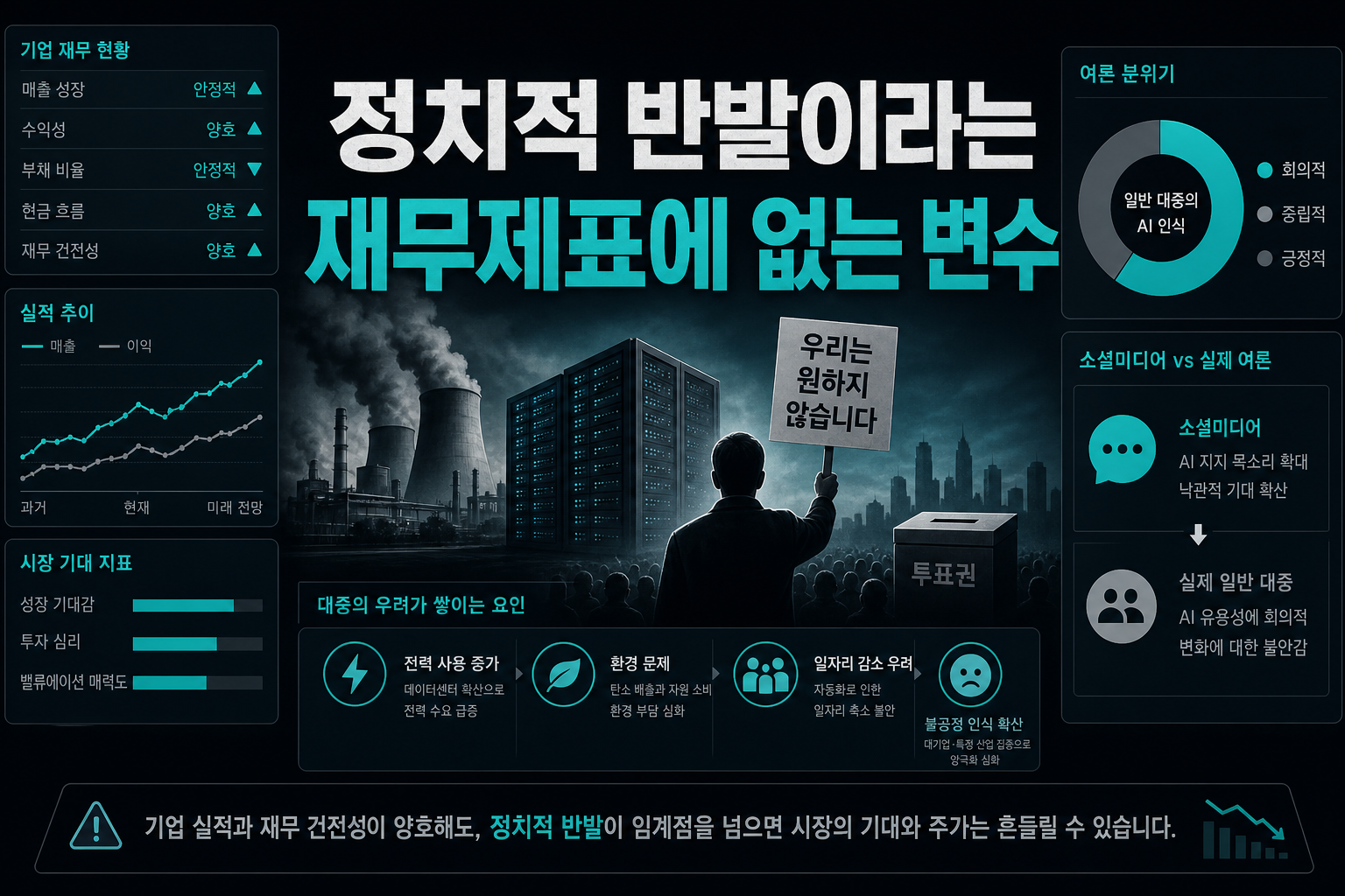 정치적 반발이라는, 재무제표에 없는 변수