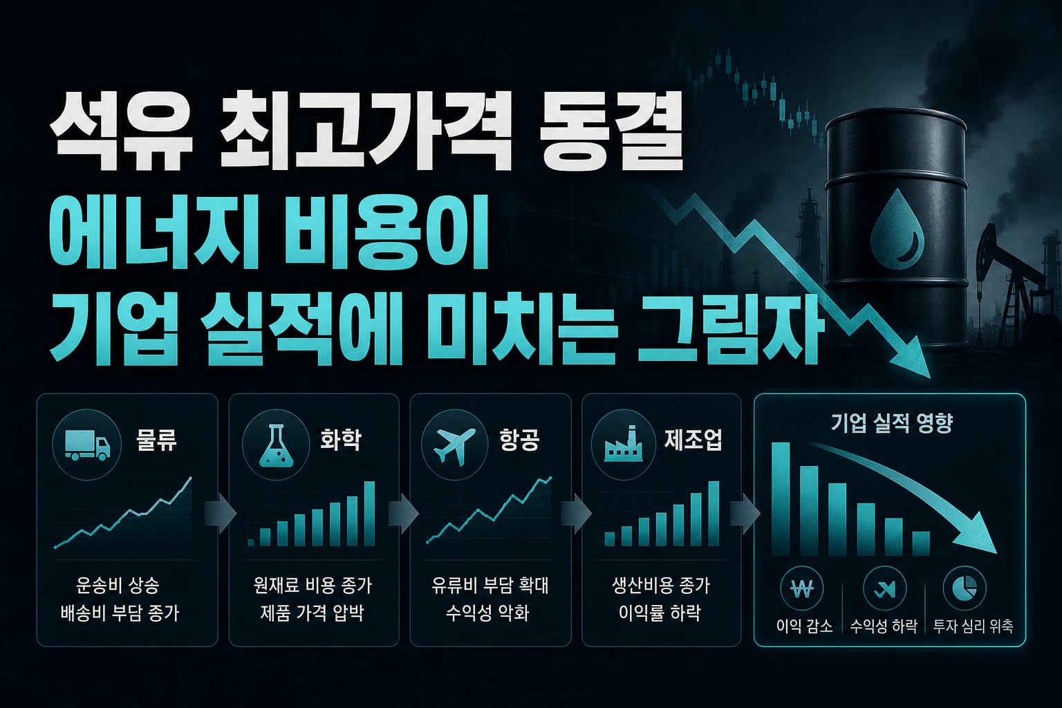 석유 최고가격 동결, 에너지 비용이 기업 실적에 미치는 그림자