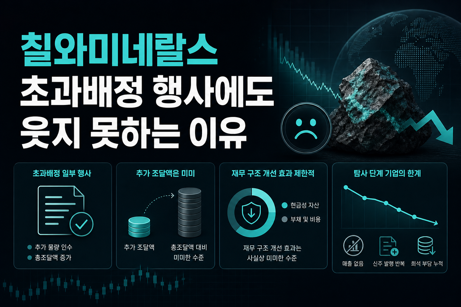 칠와미네랄스, 초과배정 행사에도 웃지 못하는 이유