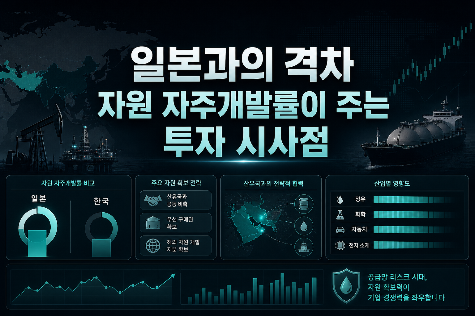 일본과의 격차, 자원 자주개발률이 주는 투자 시사점