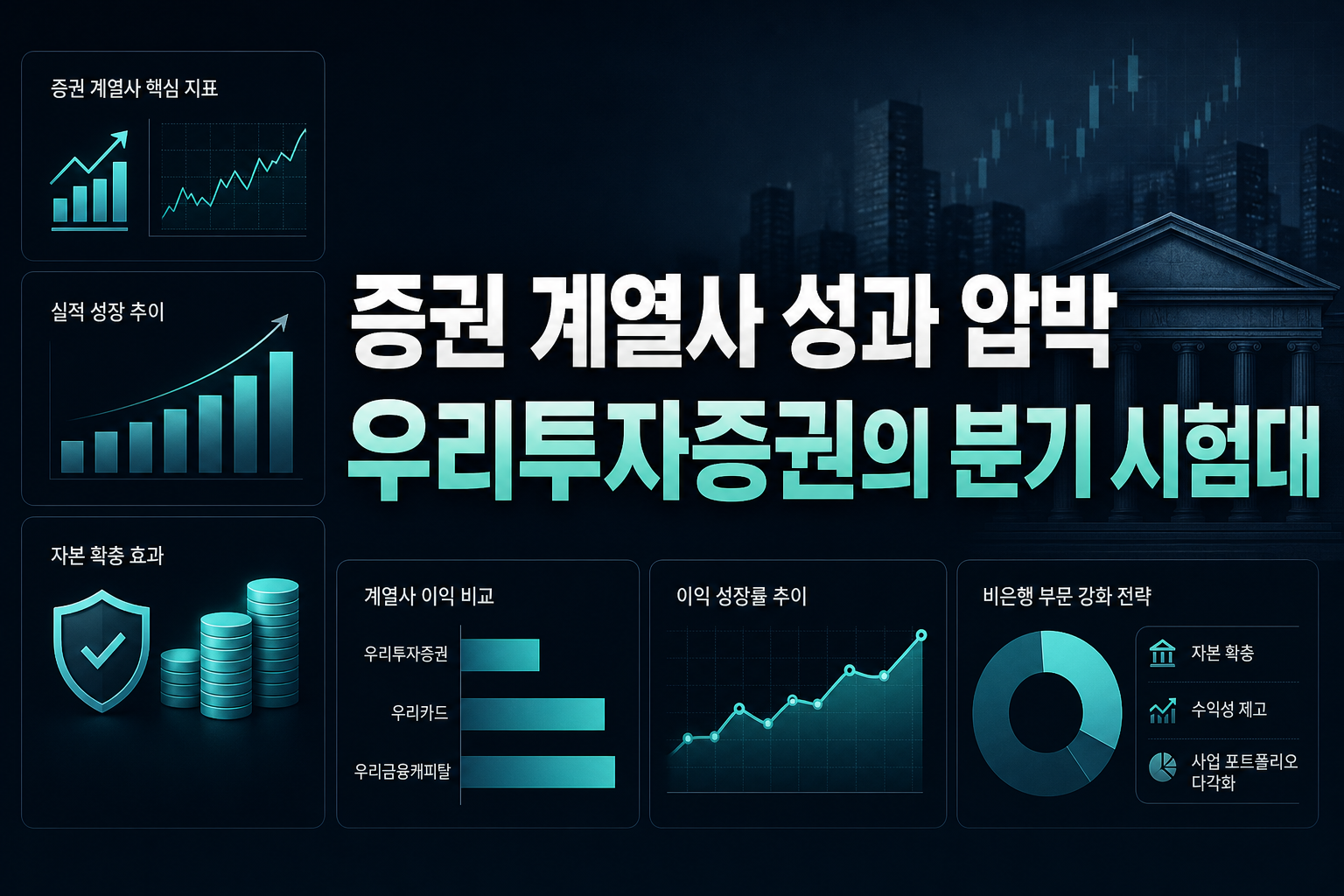 증권 계열사 성과 압박, 우리투자증권의 3분기 시험대