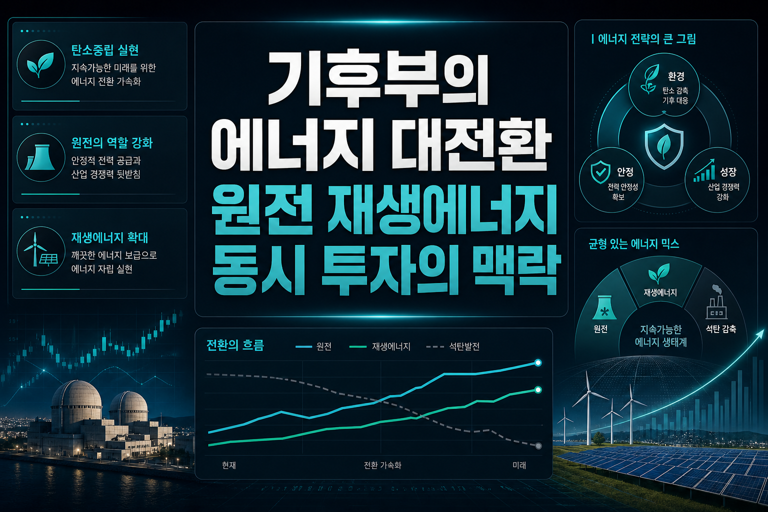 기후부의 에너지 대전환, 원전·재생에너지 동시 투자의 맥락