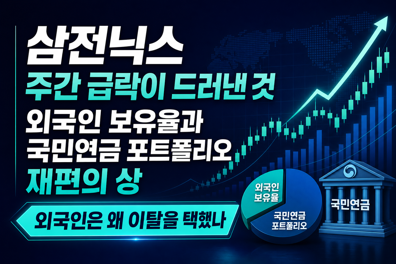 삼전닉스 주간 24% 급락이 드러낸 것, 외국인 보유율과 국민연금 포트폴리오 재편의 상관관계