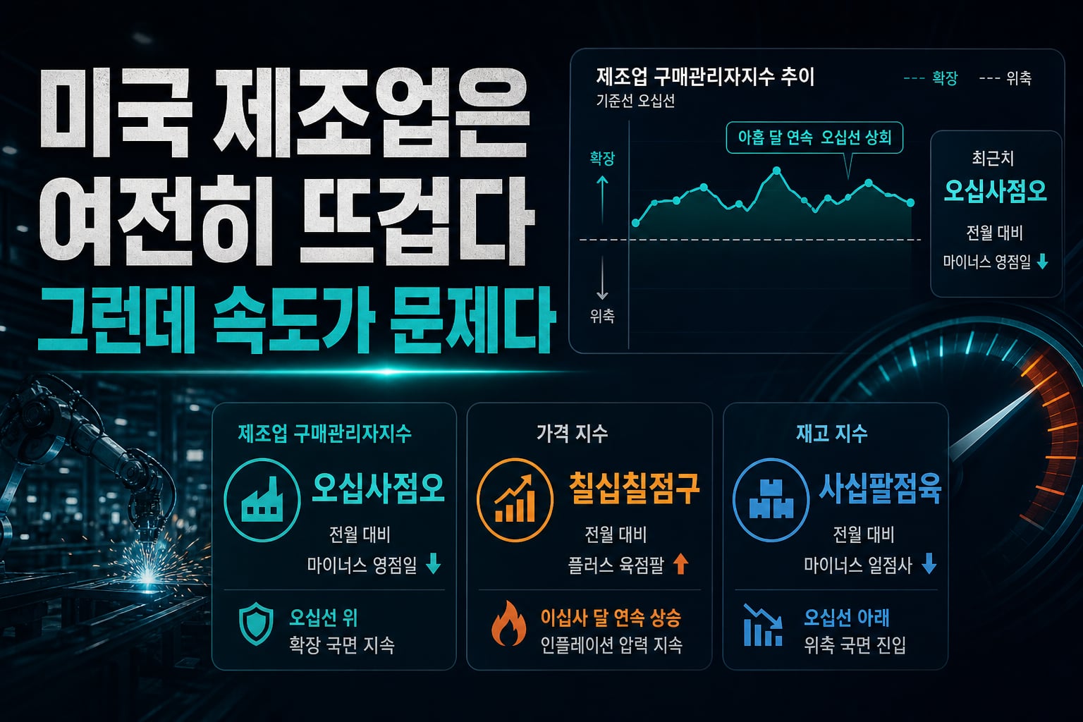 미국 제조업은 여전히 뜨겁다, 그런데 속도가 문제다