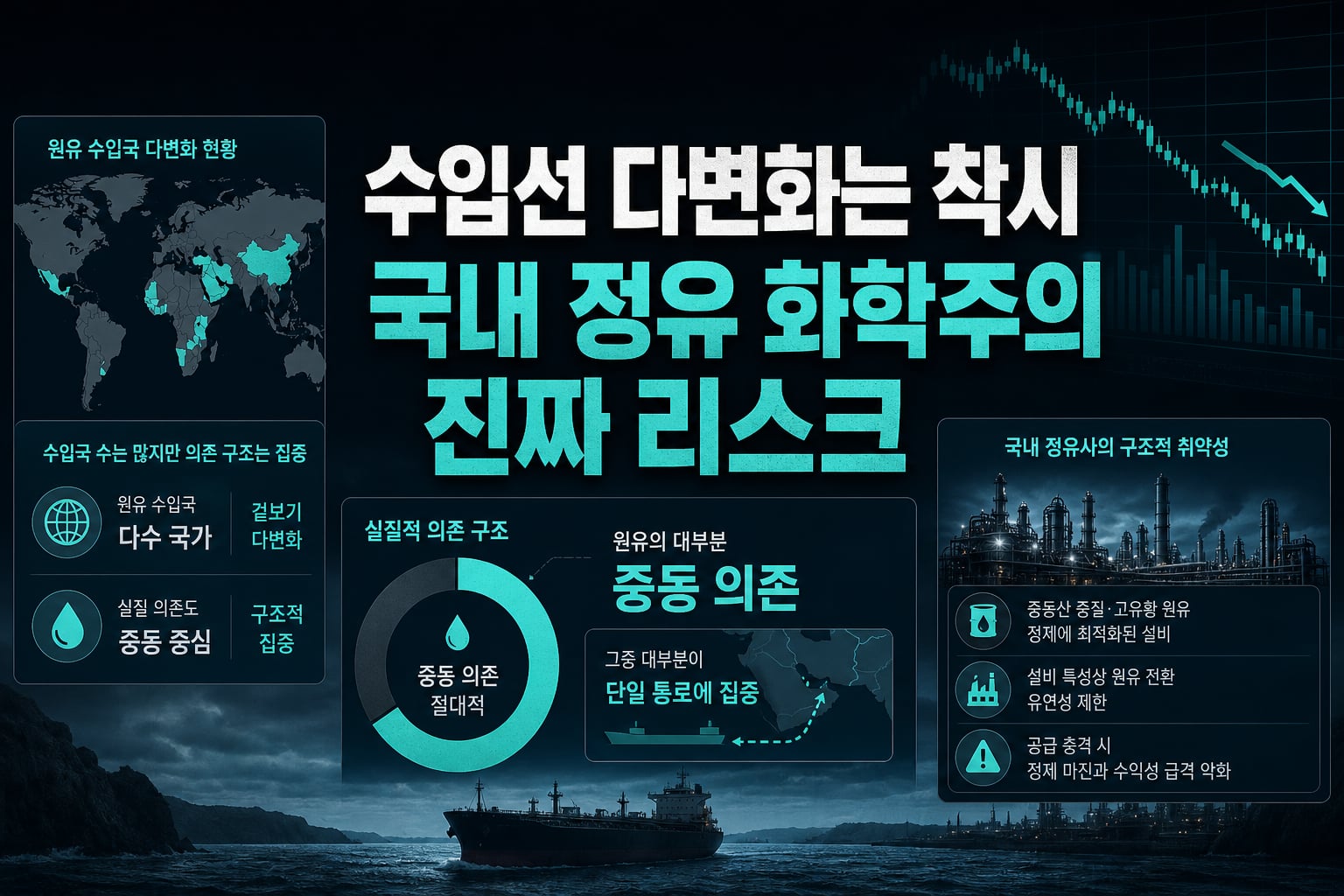 수입선 다변화는 착시, 국내 정유·화학주의 진짜 리스크