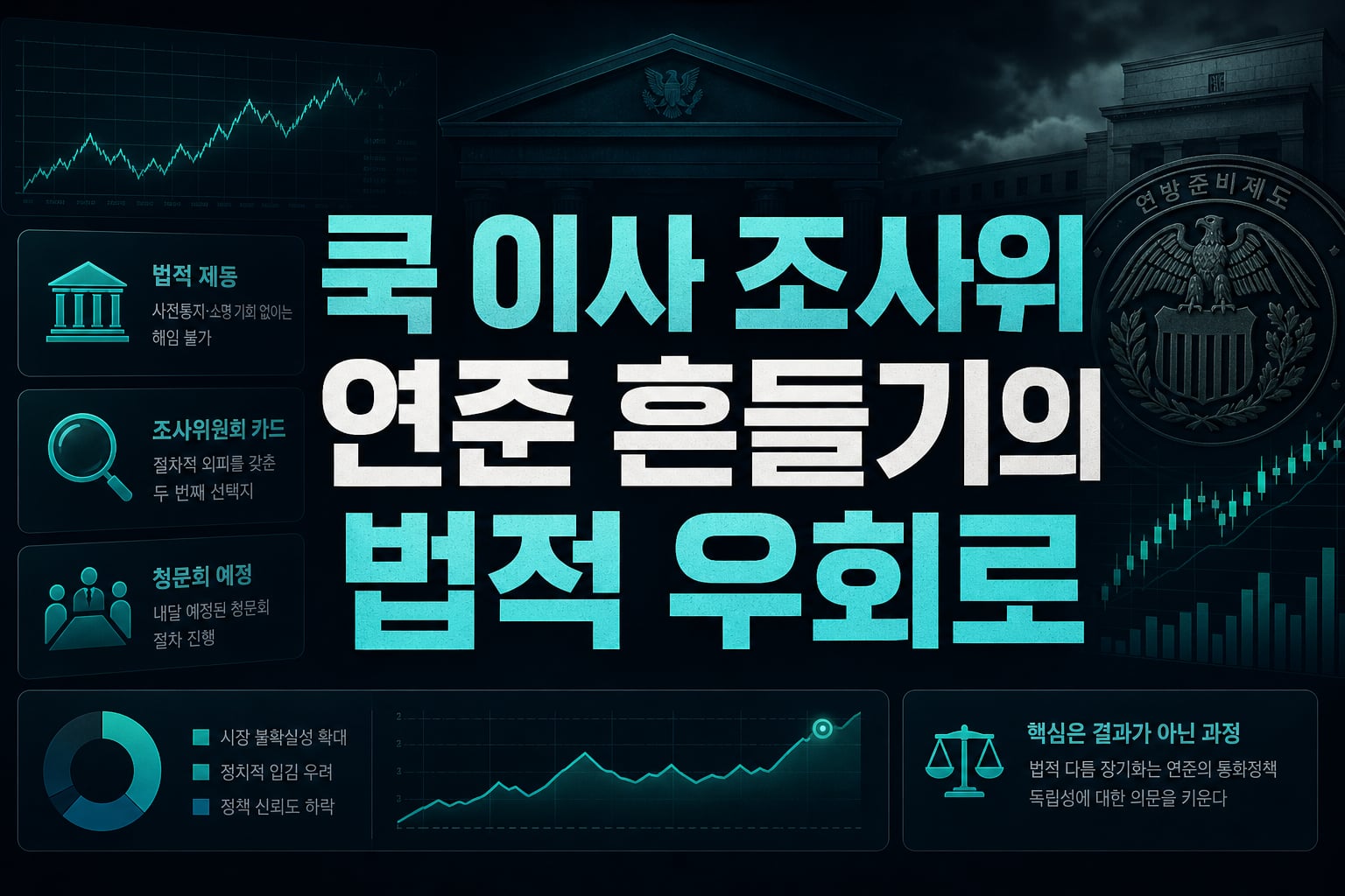 쿡 이사 조사위, 연준 흔들기의 법적 우회로
