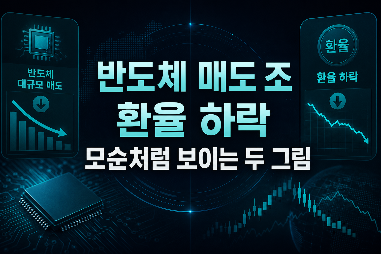 반도체 매도 8조 vs 환율 하락, 모순처럼 보이는 두 그림