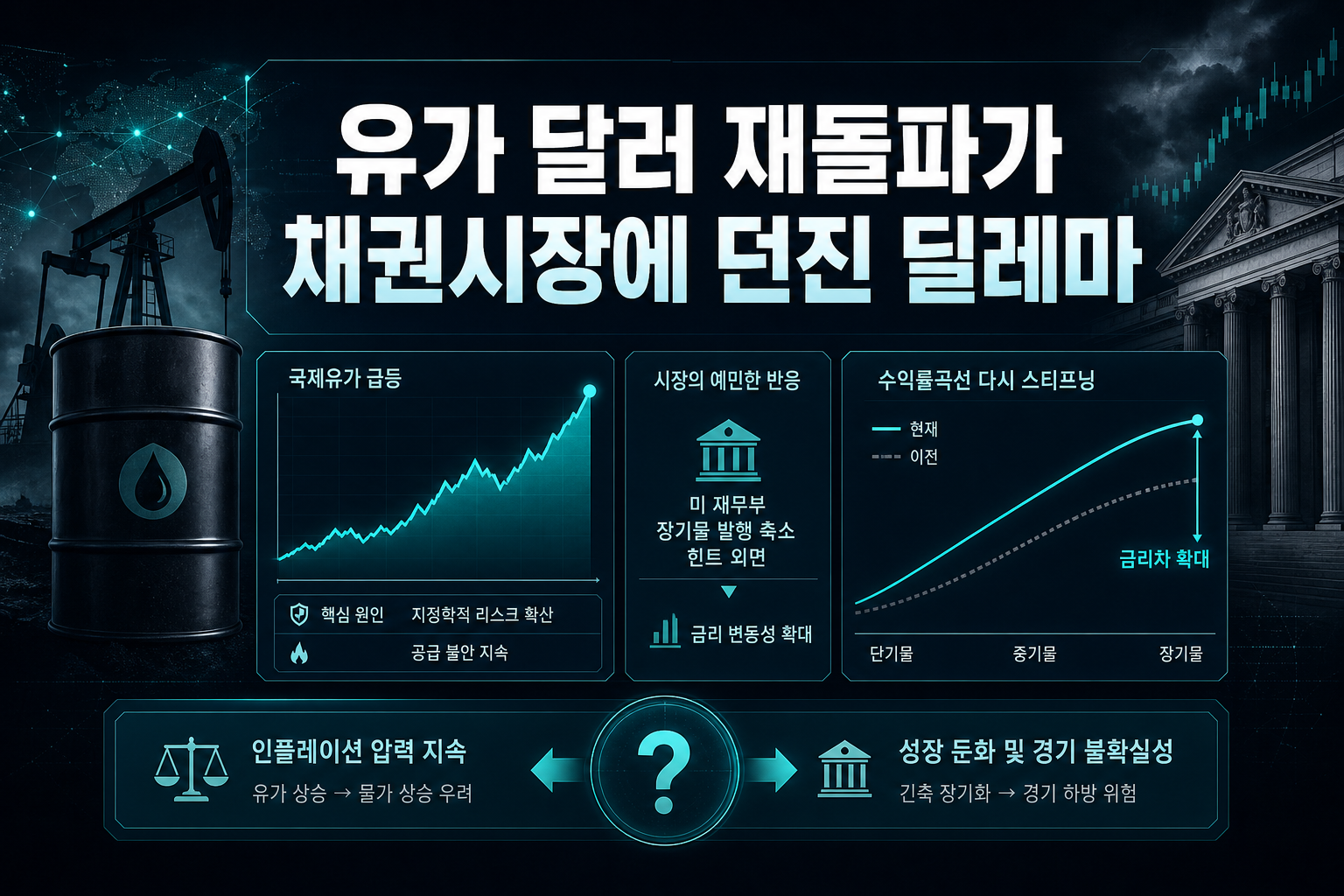 유가 100달러 재돌파가 채권시장에 던진 딜레마