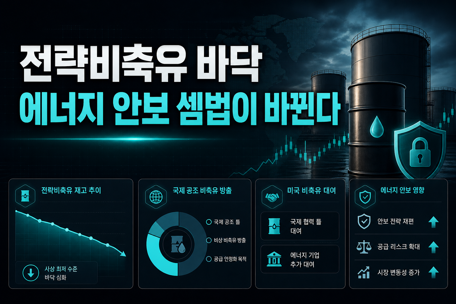 전략비축유 바닥, 에너지 안보 셈법이 바뀐다