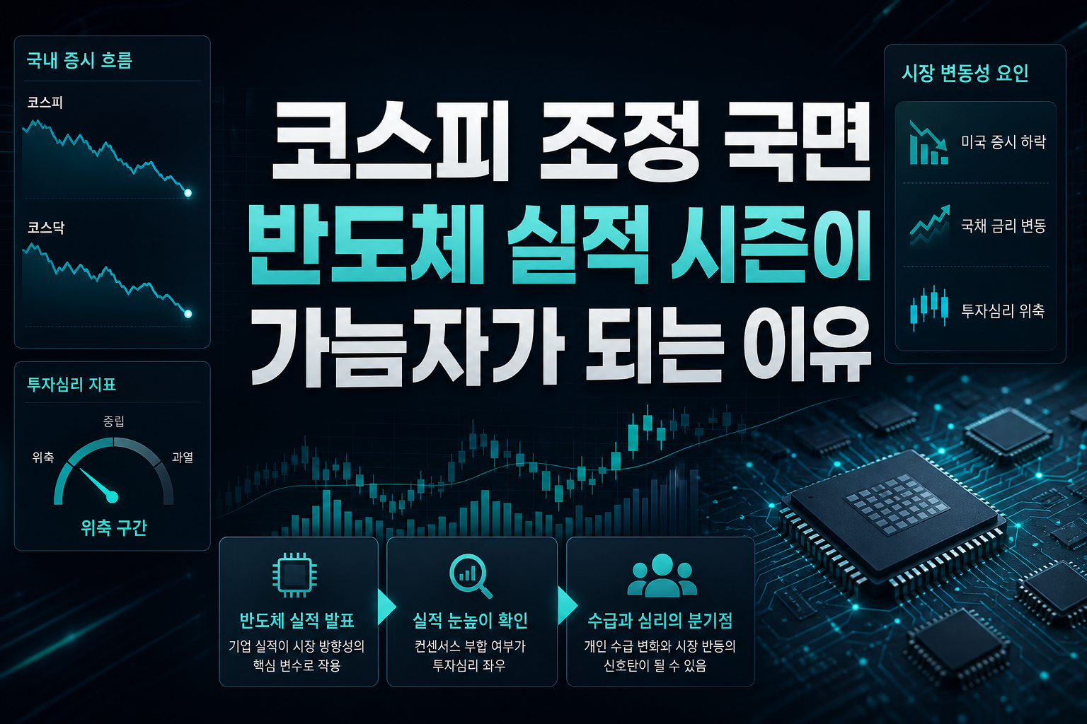 코스피 조정 국면, 반도체 실적 시즌이 가늠자가 되는 이유