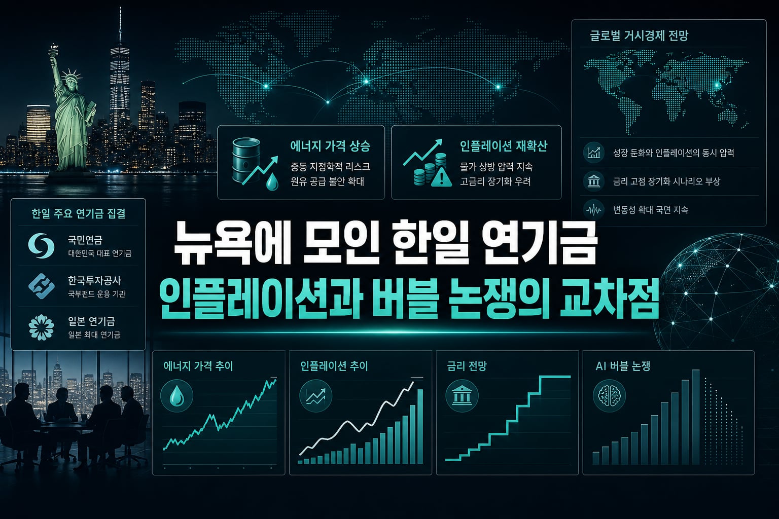 뉴욕에 모인 한일 연기금, 인플레이션과 AI 버블 논쟁의 교차점