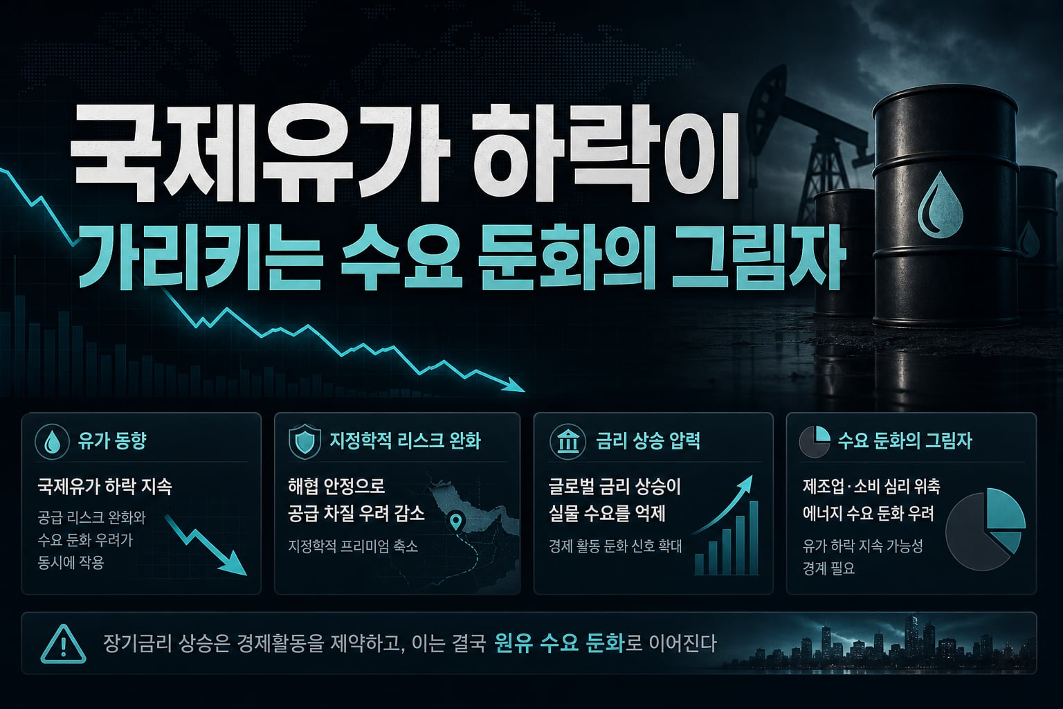 국제유가 하락이 가리키는 수요 둔화의 그림자
