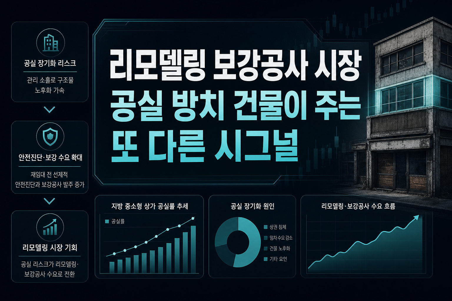 리모델링·보강공사 시장, 공실 방치 건물이 주는 또 다른 시그널