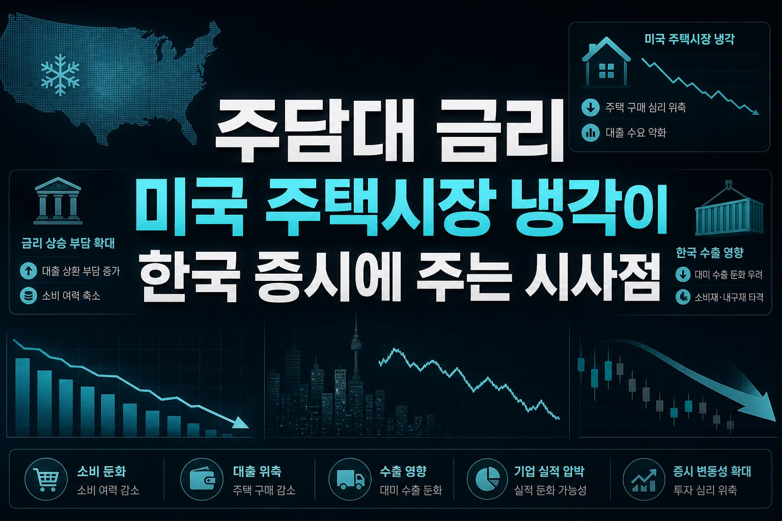 주담대 금리 7.49%, 미국 주택시장 냉각이 한국 증시에 주는 시사점