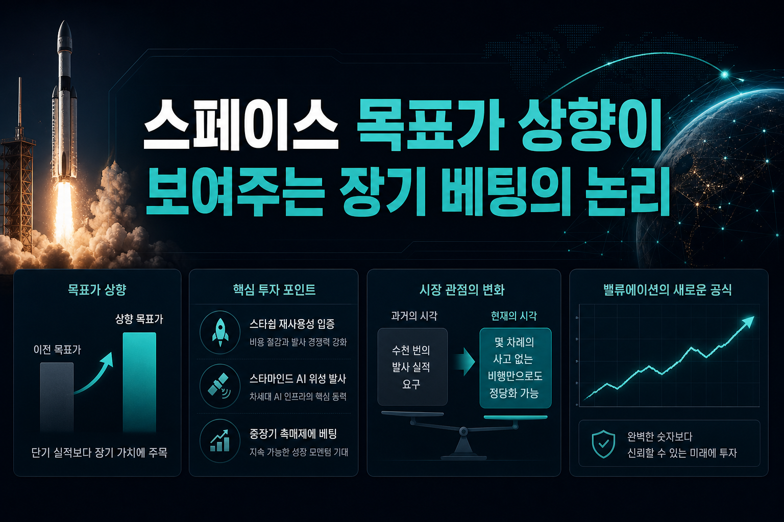 스페이스X 목표가 상향이 보여주는 장기 베팅의 논리