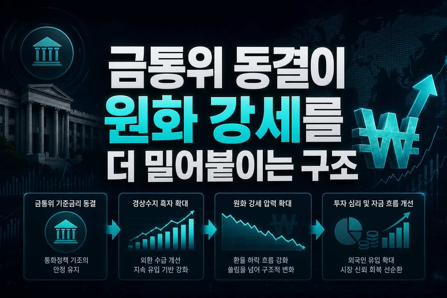 금통위 동결이 원화 강세를 더 밀어붙이는 구조
