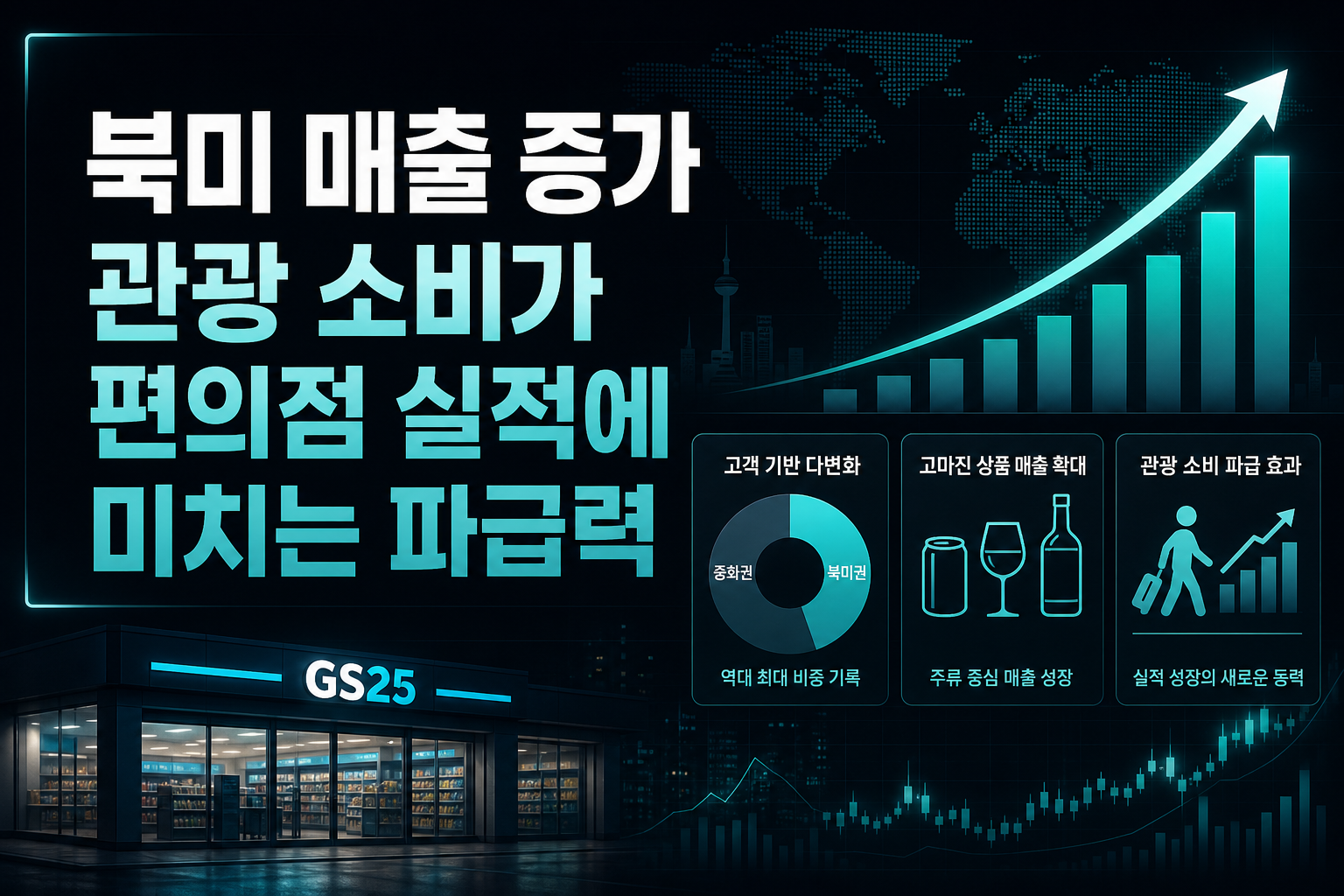 GS25 북미 매출 131% 증가, 관광 소비가 편의점 실적에 미치는 파급력