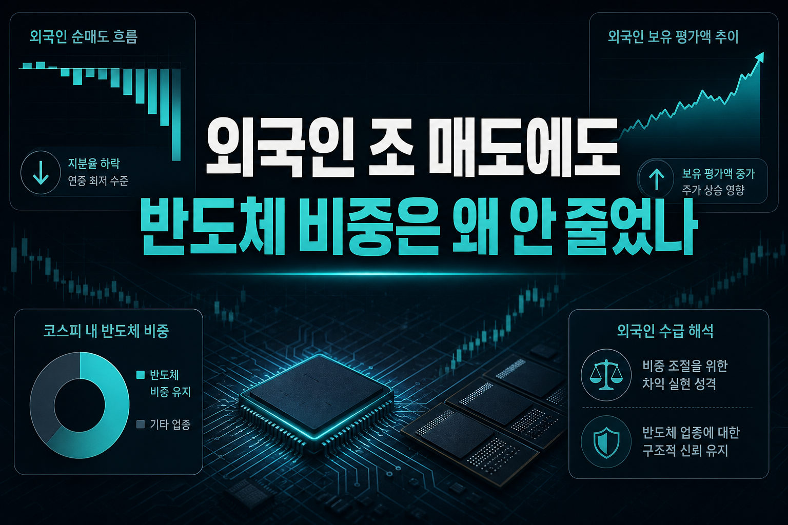 외국인 20조 매도에도 반도체 비중은 왜 안 줄었나